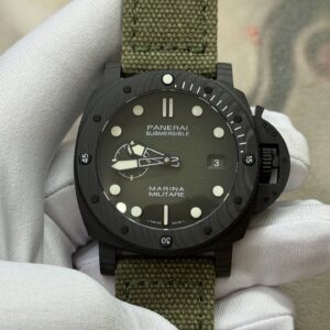 VS Factory Panerai Submersible Marina Militare Carbotech 44mm Green Gradient Dial (PAM01698) 1:1 Super Clone DDP.900 Movement